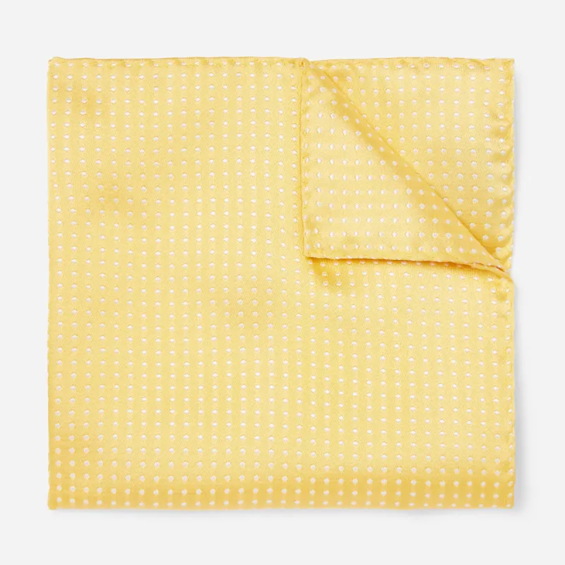 Pindot Yellow Gold Pocket Square sold by The Tie Bar