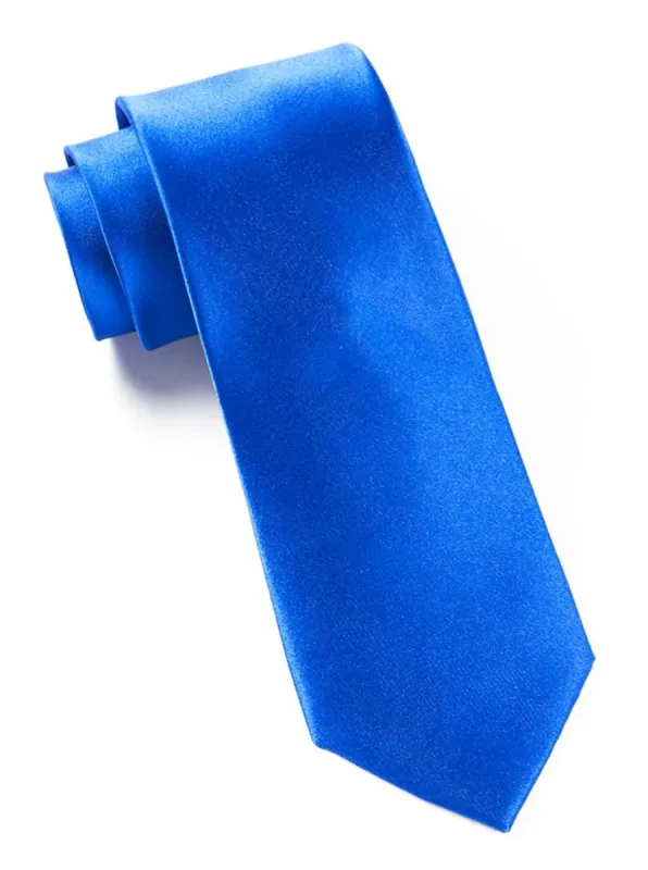 Solid Satin Serene Blue Tie sold by The Tie Bar