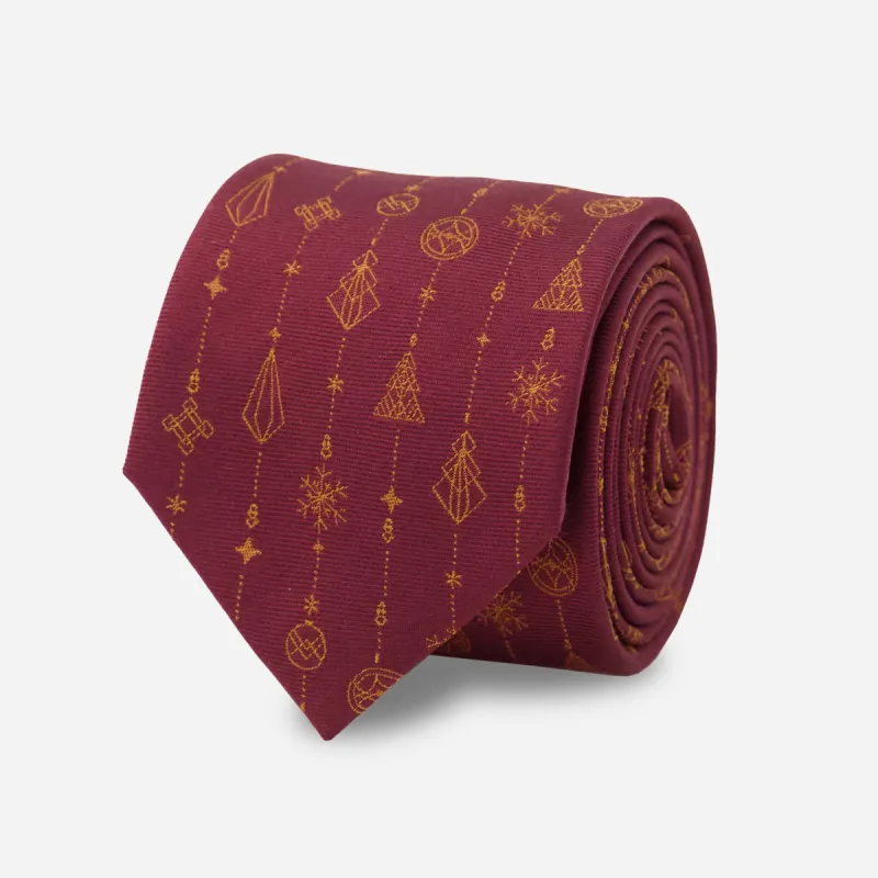 Holiday Ornaments Burgundy Tie sold by The Tie Bar