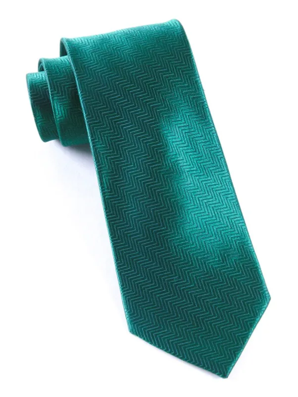 Herringbone Jade Tie sold by The Tie Bar