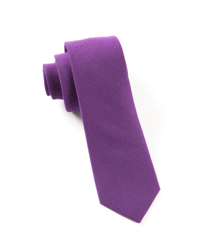 Solid Wool Plum Tie sold by The Tie Bar
