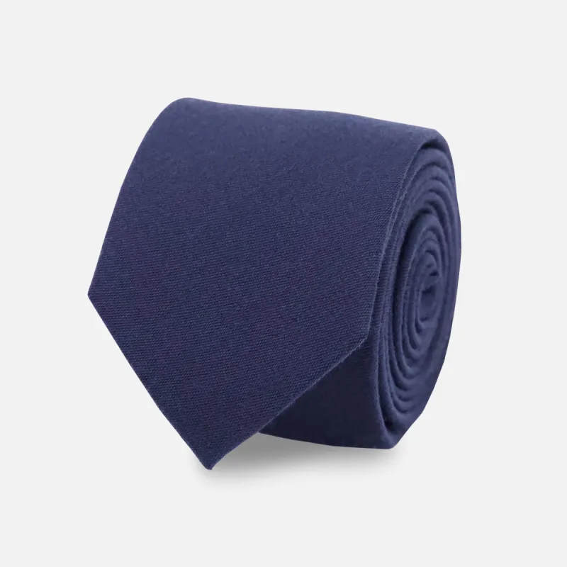 Solid Wool Navy Tie sold by The Tie Bar