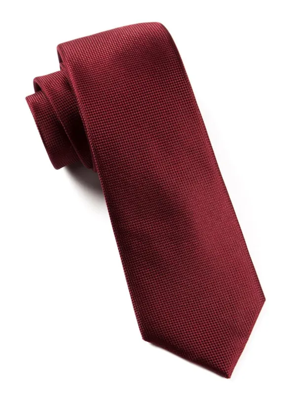 Solid Texture Burgundy Tie sold by The Tie Bar