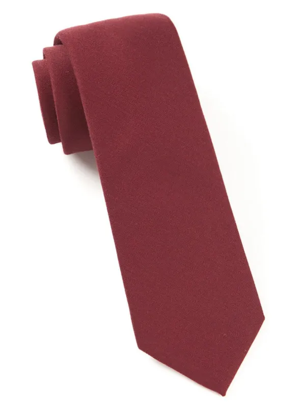 Solid Wool Burgundy Tie sold by The Tie Bar