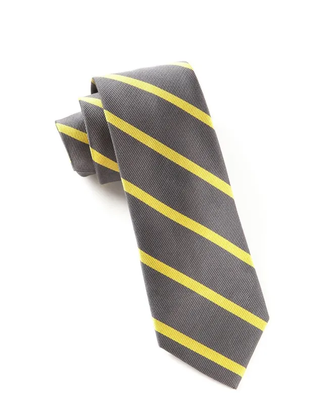 Trad Stripe Charcoal Tie sold by The Tie Bar