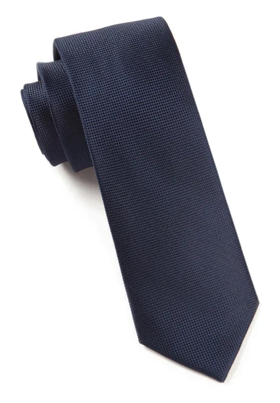 Solid Texture Midnight Navy Tie sold by The Tie Bar