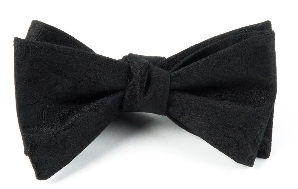 Designer Paisley Black Bow Tie sold by The Tie Bar