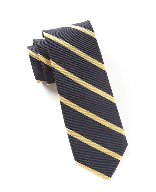 Trad Stripe Midnight Navy Tie sold by The Tie Bar