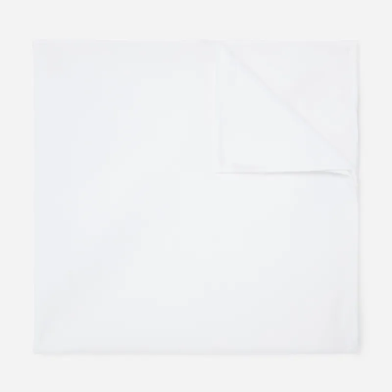 Solid White Cotton Pocket Square sold by The Tie Bar