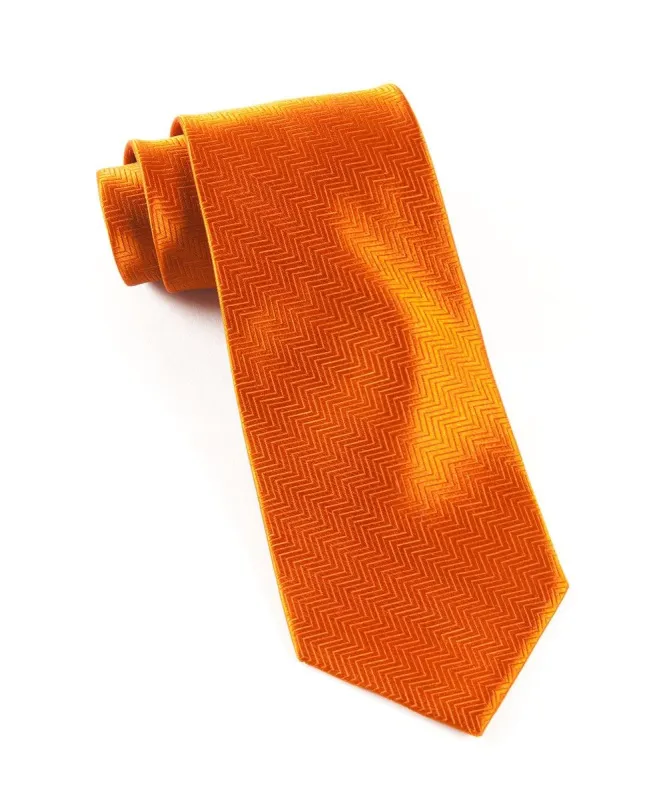 Herringbone Burnt Orange Tie sold by The Tie Bar