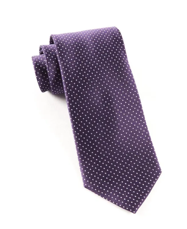 Pindot Eggplant Tie sold by The Tie Bar