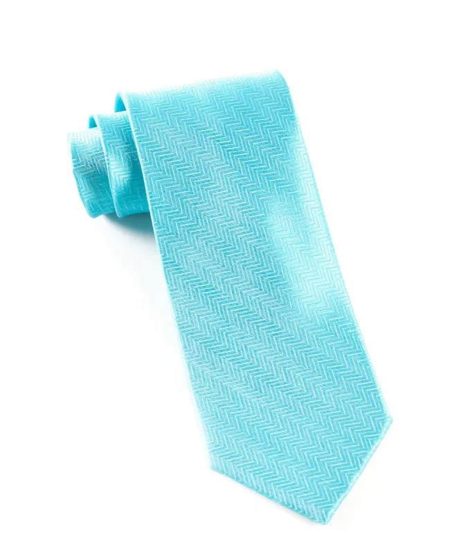 Herringbone Turquoise Tie sold by The Tie Bar
