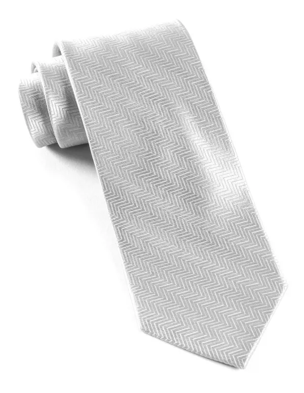 Herringbone Platinum Tie sold by The Tie Bar