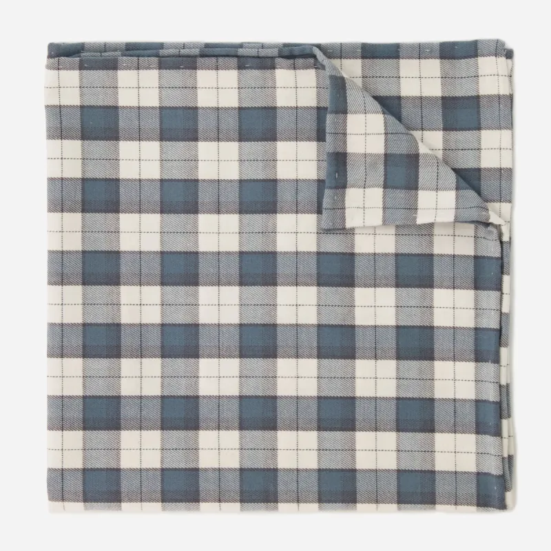 Tailgate Plaid Teal Pocket Square sold by The Tie Bar