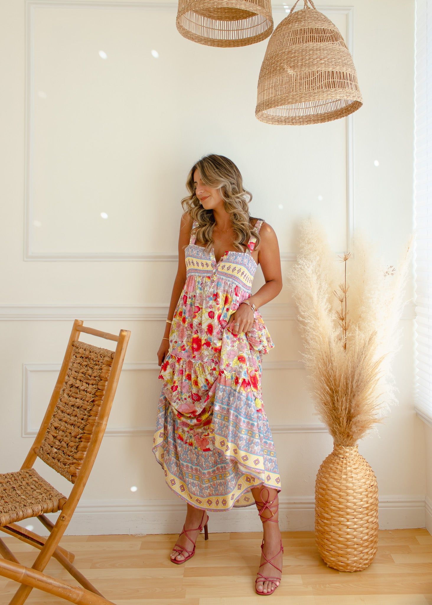 Mallorca Smocked Maxi Dress sold by The Wanderlust Bazaar product image thumbnail 2