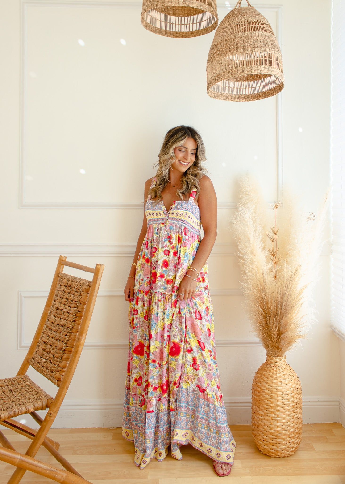 Mallorca Smocked Maxi Dress sold by The Wanderlust Bazaar product image thumbnail 4
