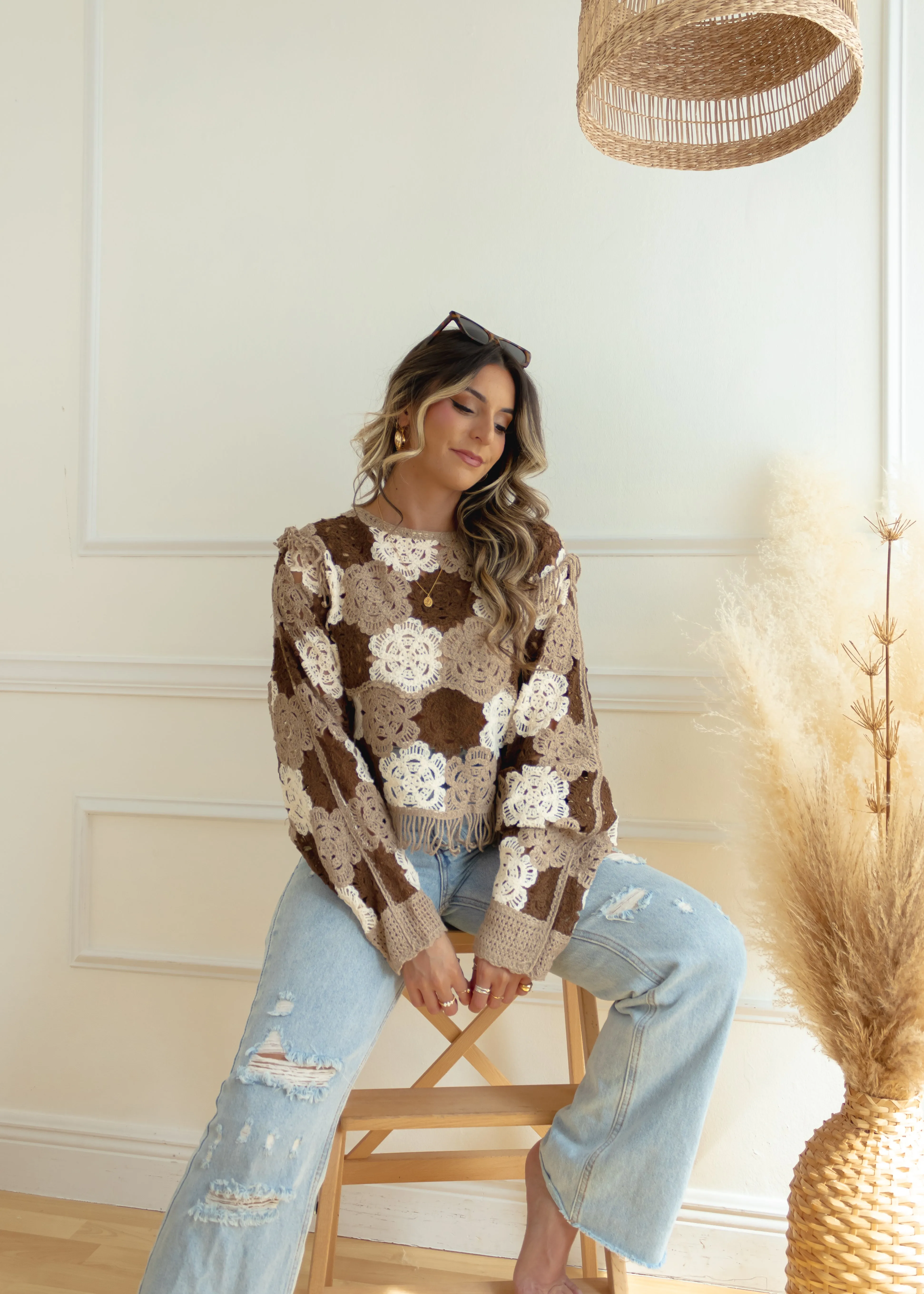 Newport Crochet Knit Top sold by The Wanderlust Bazaar product image thumbnail 4