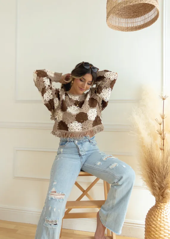 Newport Crochet Knit Top sold by The Wanderlust Bazaar