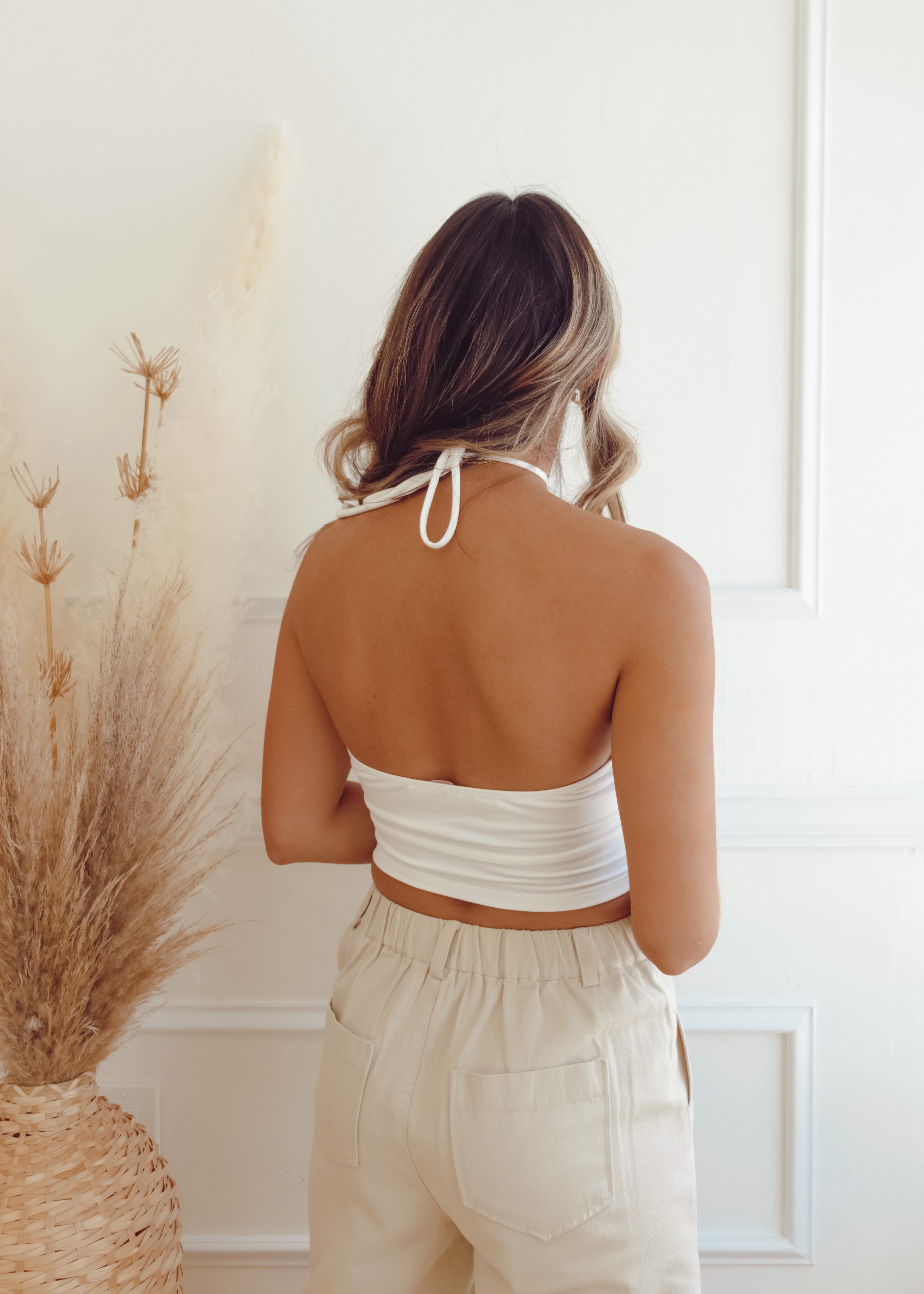 Costa Blanca White Halter Top sold by The Wanderlust Bazaar product image thumbnail 5