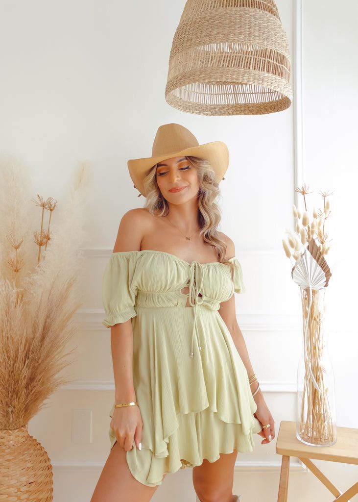 In The Limelight Lace Up Playsuit sold by The Wanderlust Bazaar product image thumbnail 2