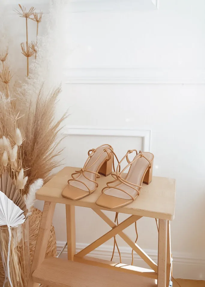 Crowd Pleaser Tie Up Block Heels sold by The Wanderlust Bazaar product image thumbnail 3