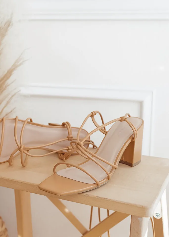 Crowd Pleaser Tie Up Block Heels sold by The Wanderlust Bazaar product image thumbnail 2