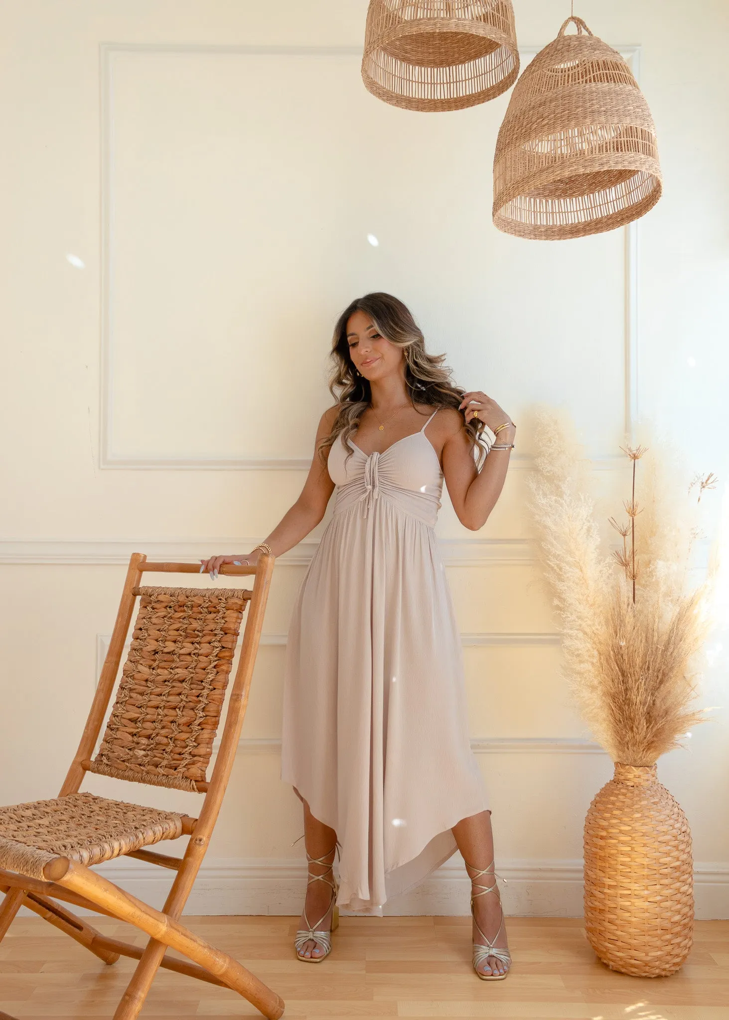 On The Move Taupe Jumpsuit sold by The Wanderlust Bazaar product image thumbnail 4