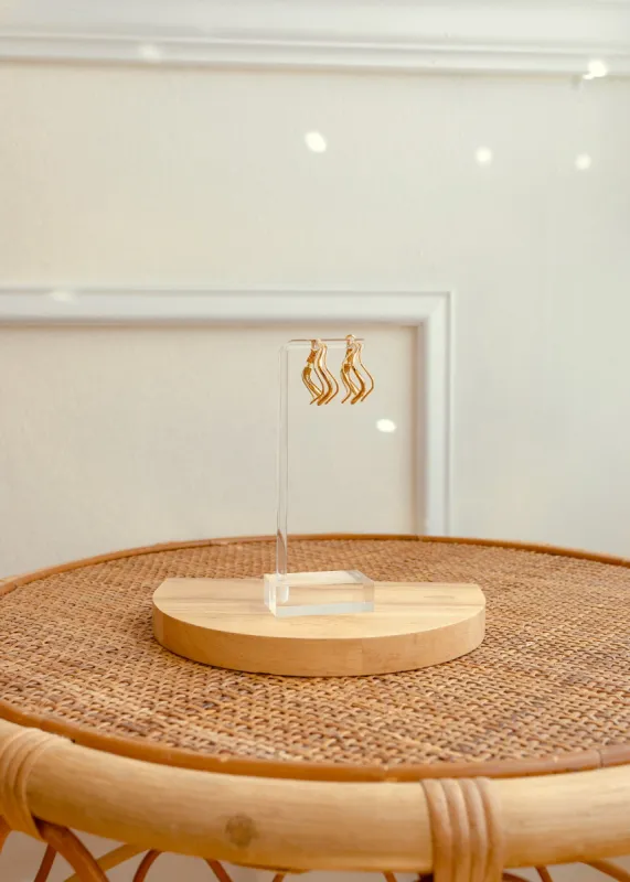 Ava Wave Hoop Earrings sold by The Wanderlust Bazaar