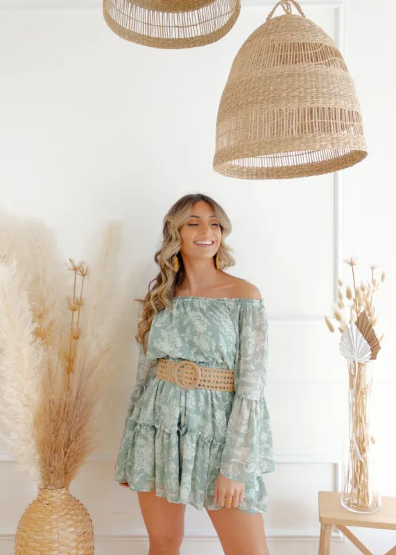 Florence Floral Off The Shoulder Dress sold by The Wanderlust Bazaar