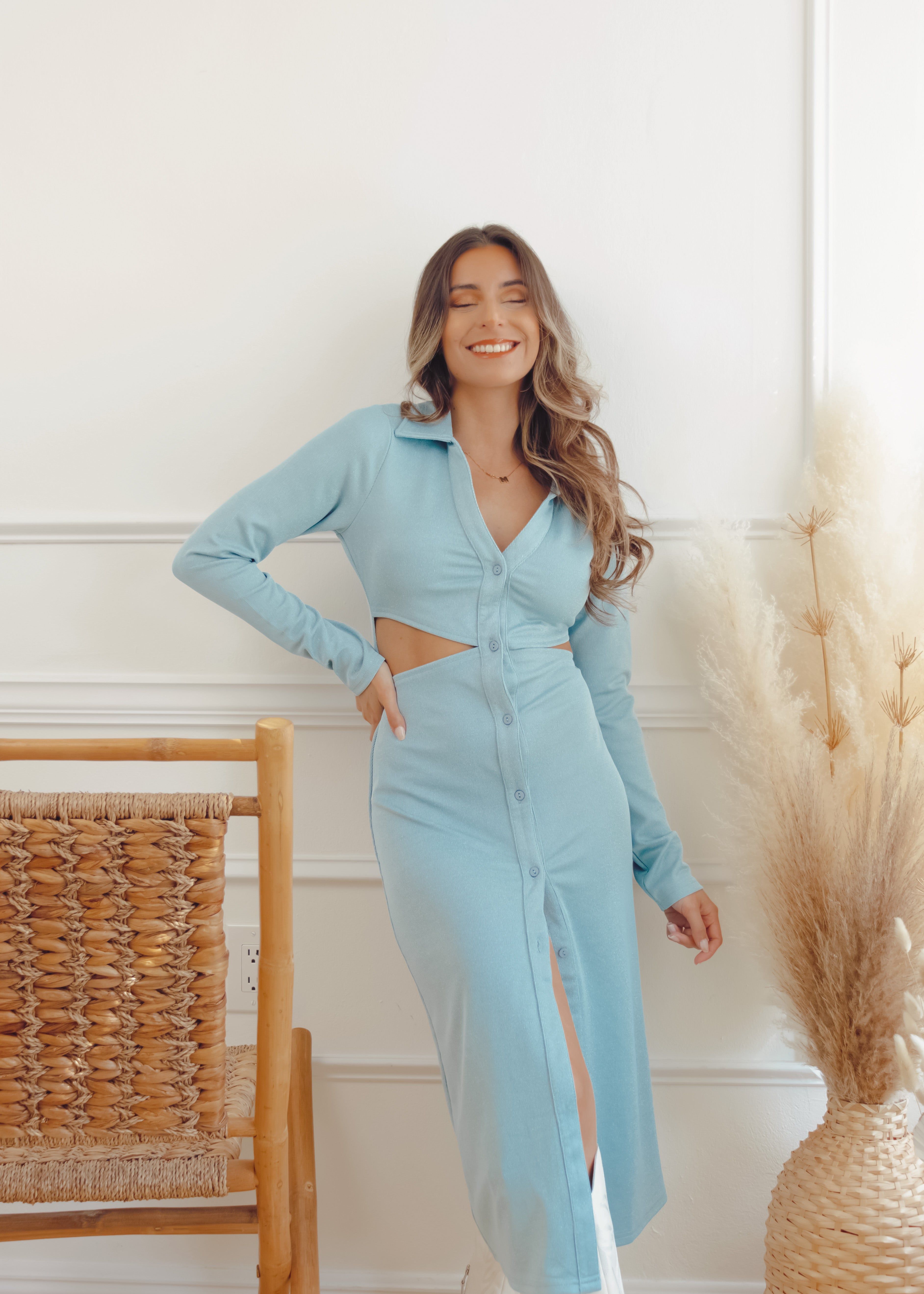 Newport Button Down Midi Dress sold by The Wanderlust Bazaar product image thumbnail 3