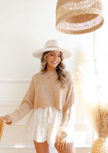 Cozy Night Knit Cropped Sweater sold by The Wanderlust Bazaar