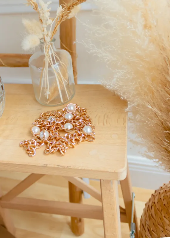 Delaney Pearl Chain Belt sold by The Wanderlust Bazaar