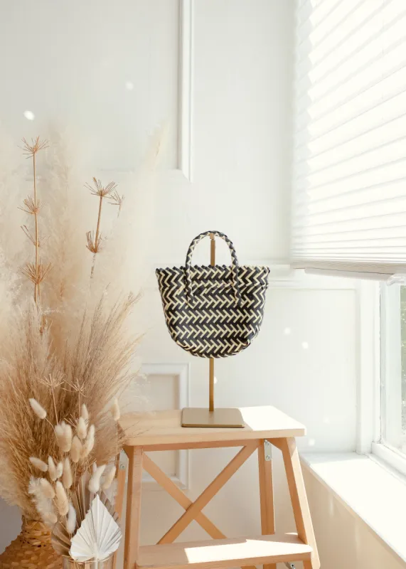 Nights In Tulum Weaved Mini Tote sold by The Wanderlust Bazaar