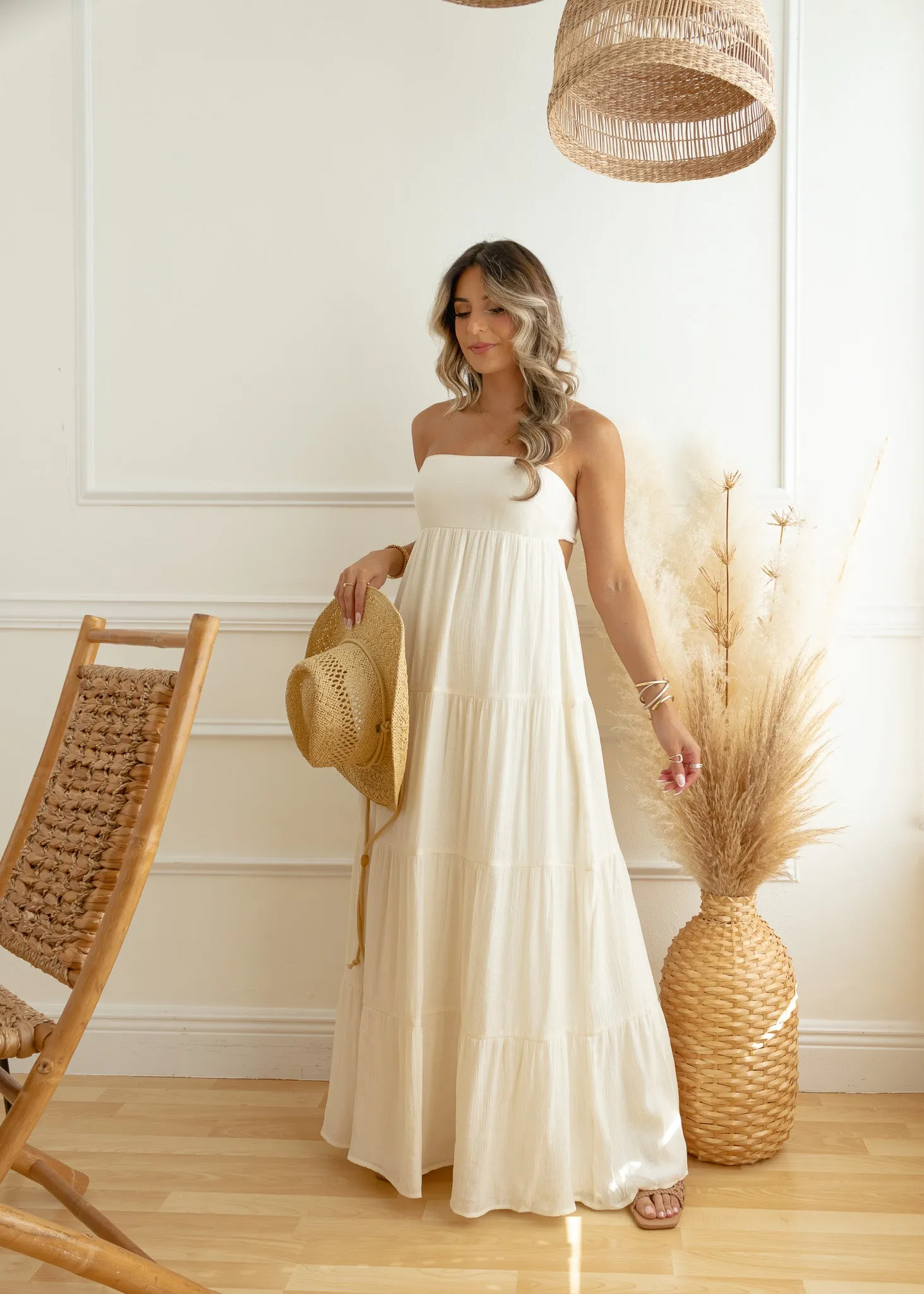 Catalina Island Strapless Maxi Dress sold by The Wanderlust Bazaar product image thumbnail 4