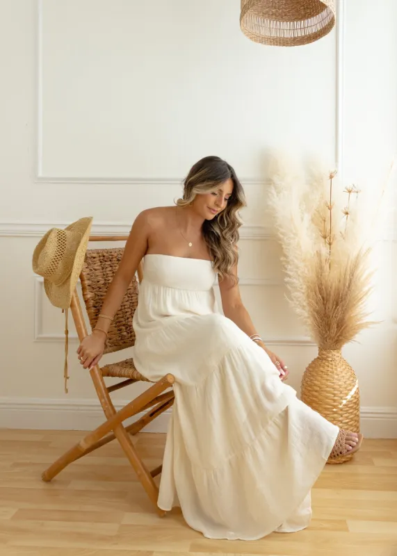 Catalina Island Strapless Maxi Dress sold by The Wanderlust Bazaar