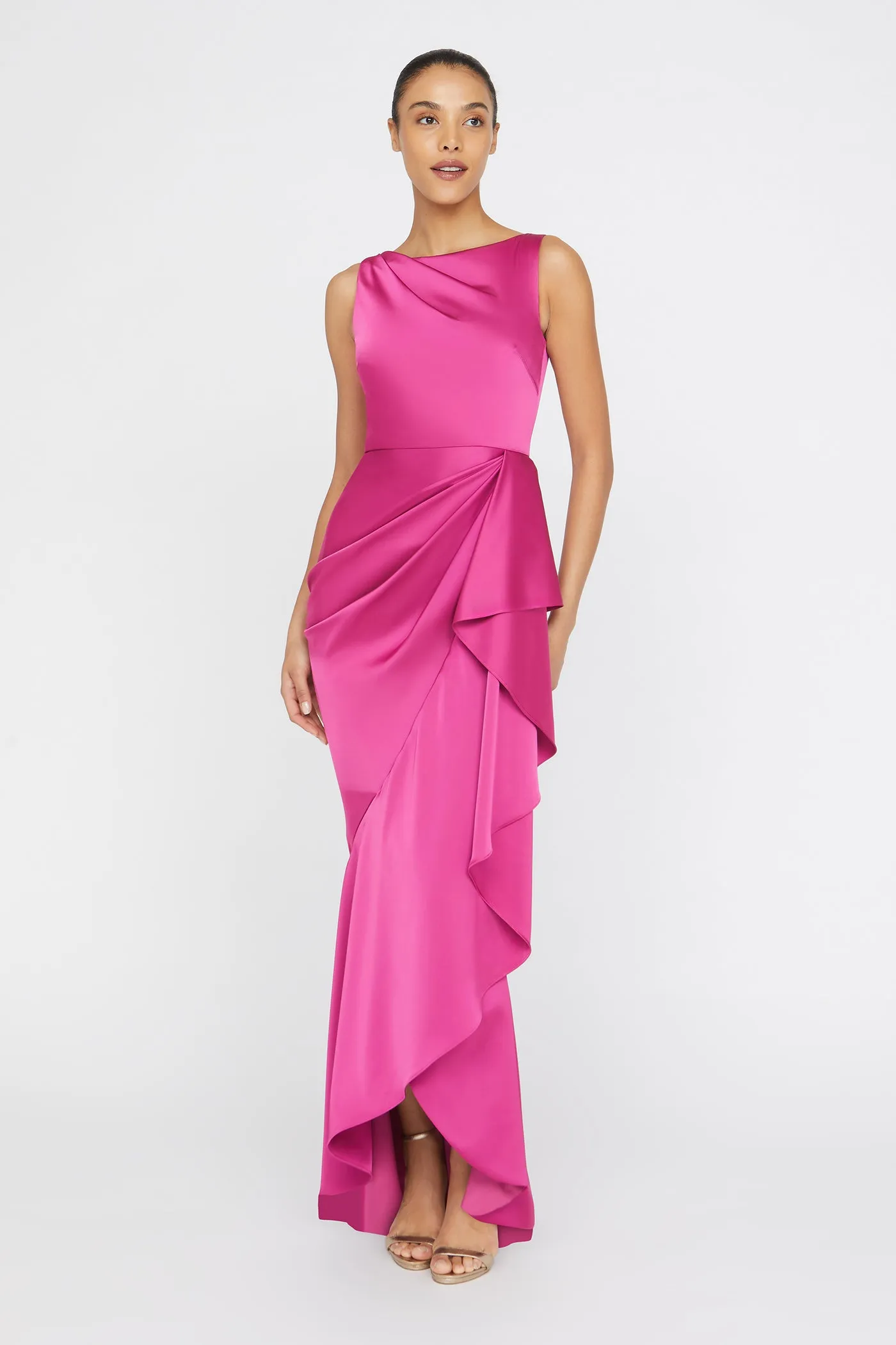 Harper Draped Wrap Gown sold by Theia product image thumbnail 5