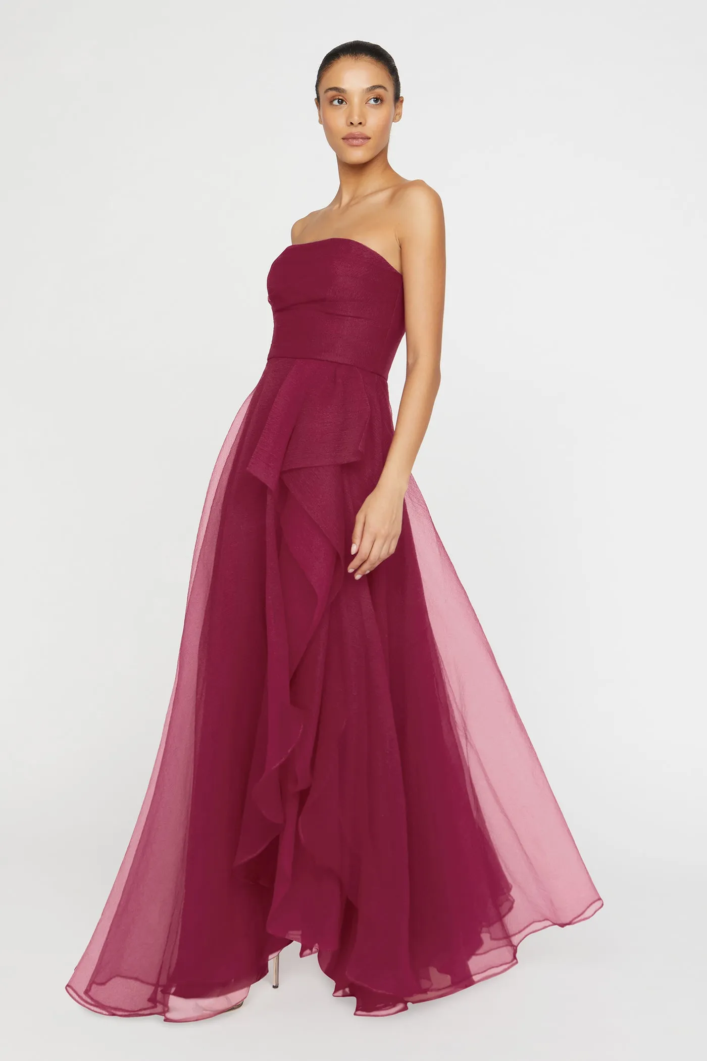 Teresa Strapless Draped Gown sold by Theia product image thumbnail 3