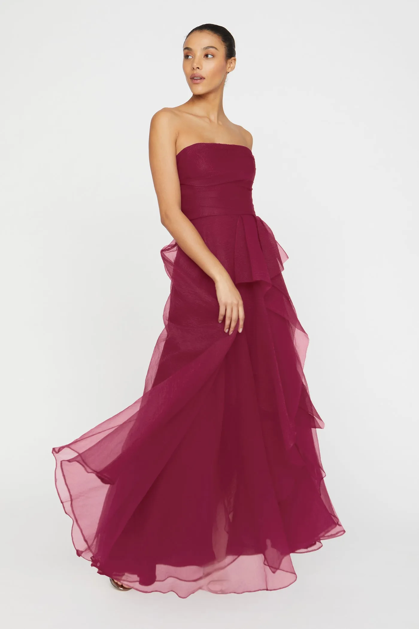 Teresa Strapless Draped Gown sold by Theia product image thumbnail 5