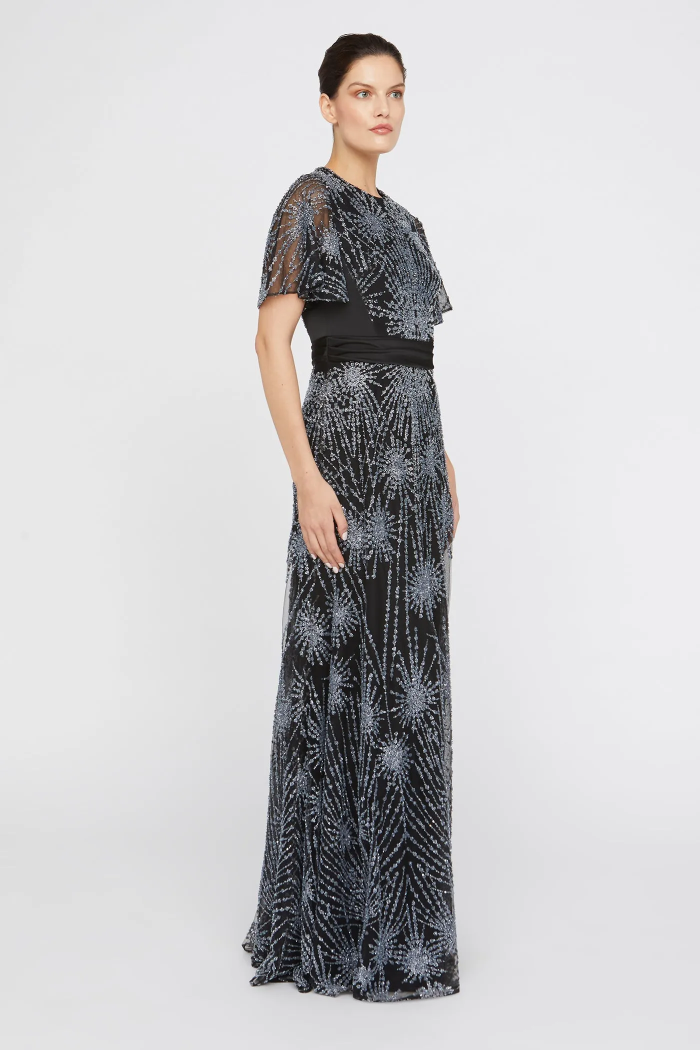 Lavina Beaded Gown sold by Theia product image thumbnail 5