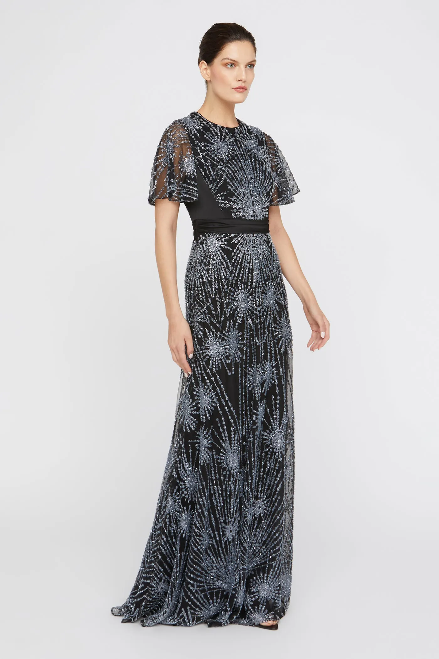 Lavina Beaded Gown sold by Theia product image thumbnail 3