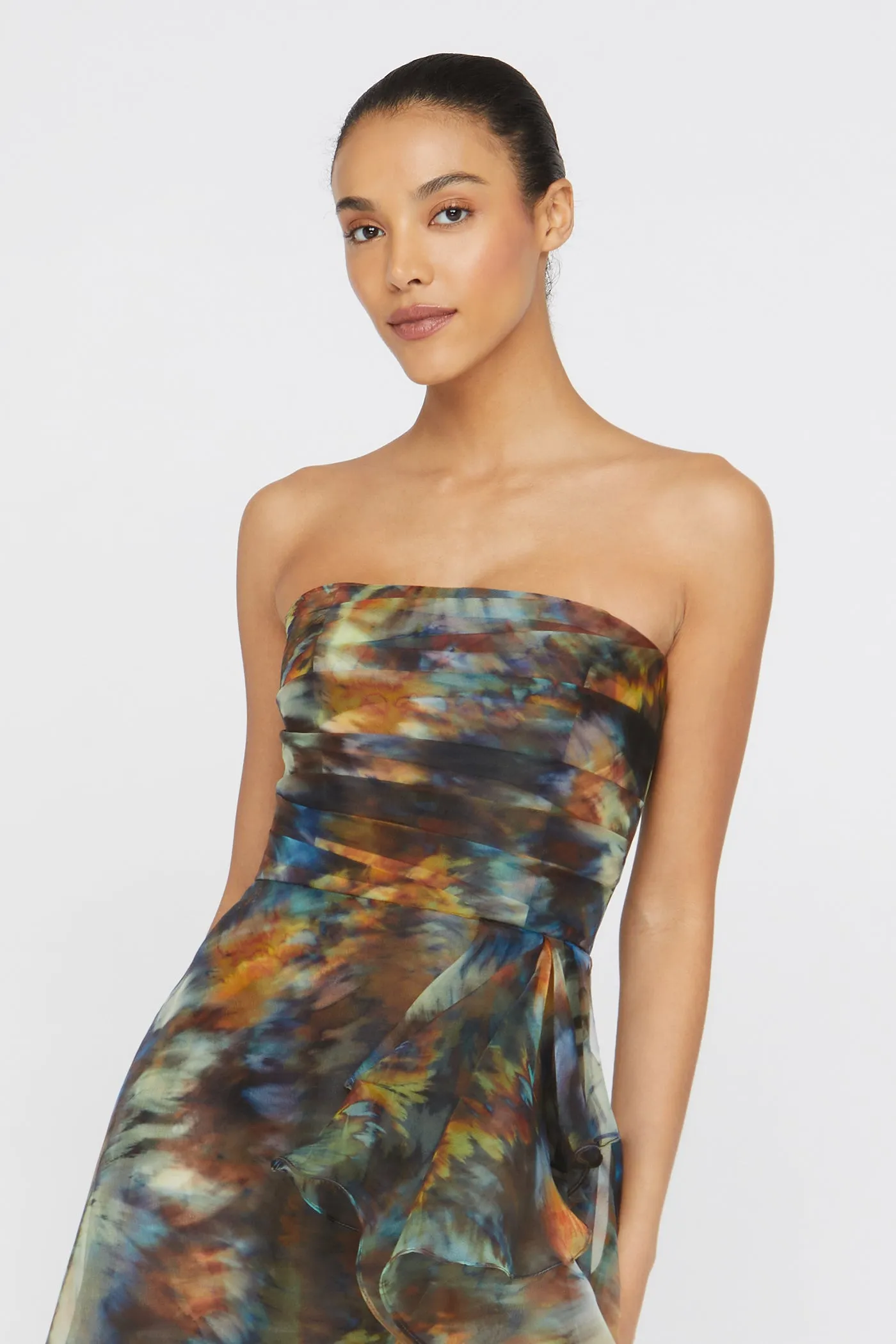 Evanthe Strapless Draped Dress sold by Theia product image thumbnail 4