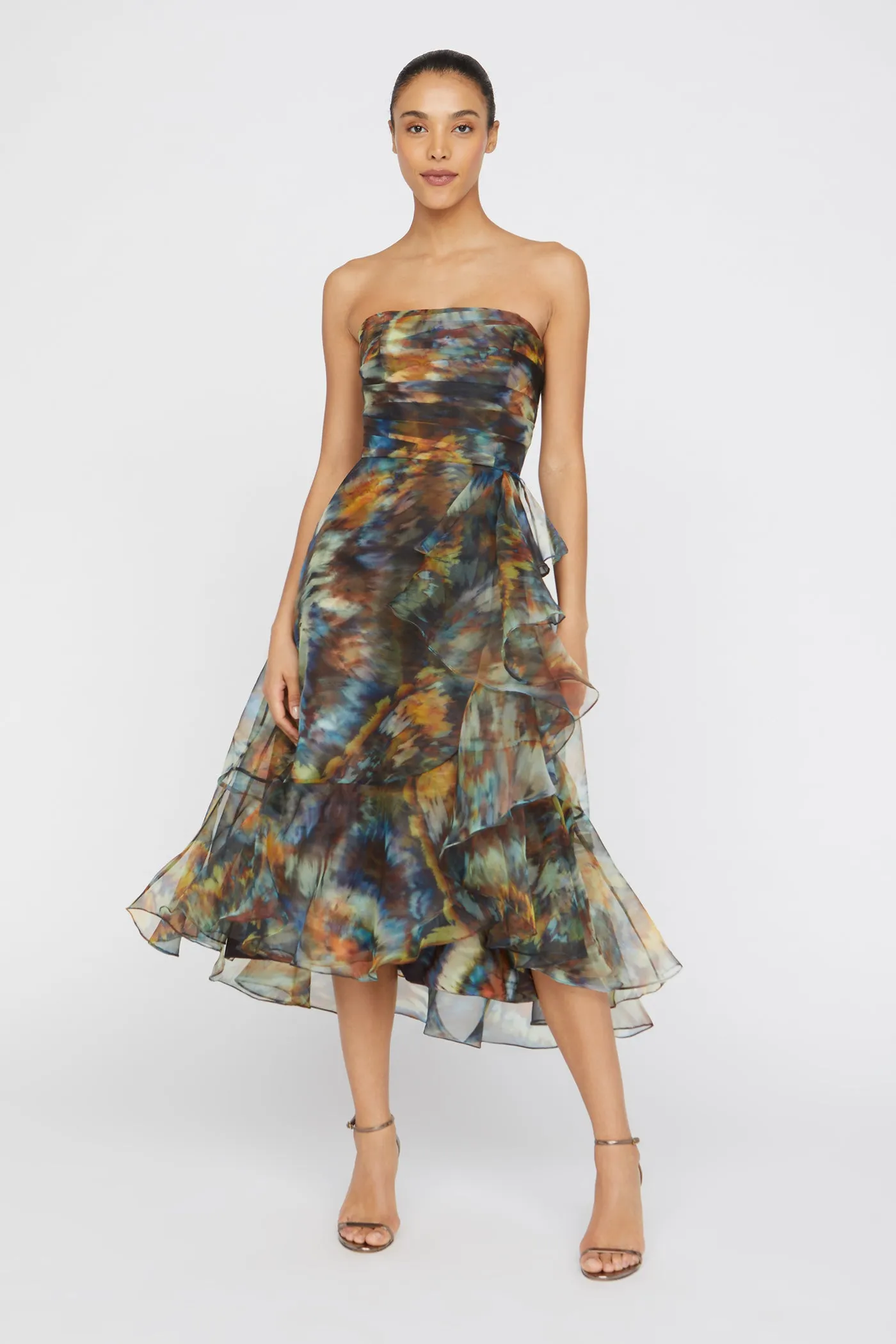 Evanthe Strapless Draped Dress sold by Theia