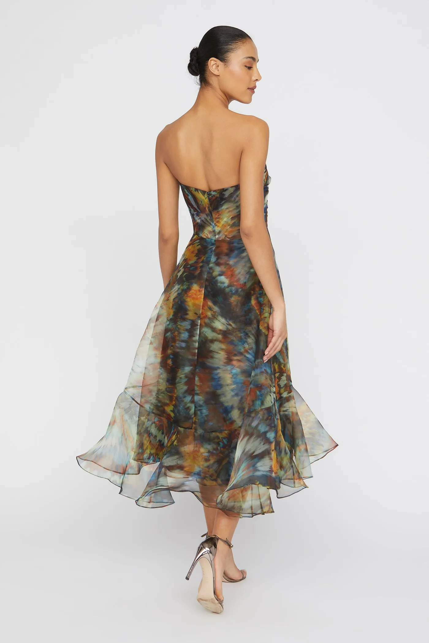 Evanthe Strapless Draped Dress sold by Theia product image thumbnail 2