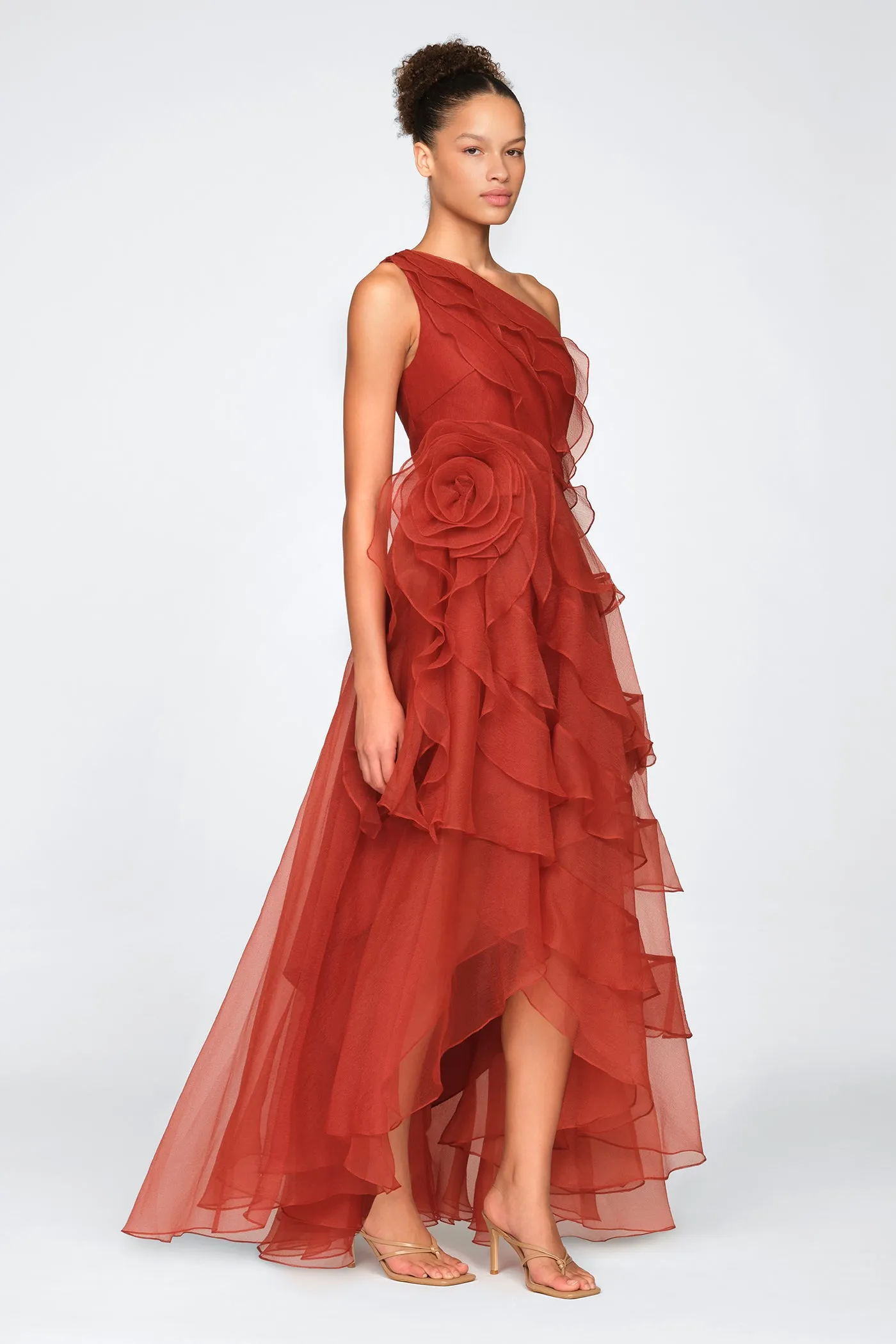 Daniella Tiered Ruffle Gown sold by Theia product image thumbnail 3