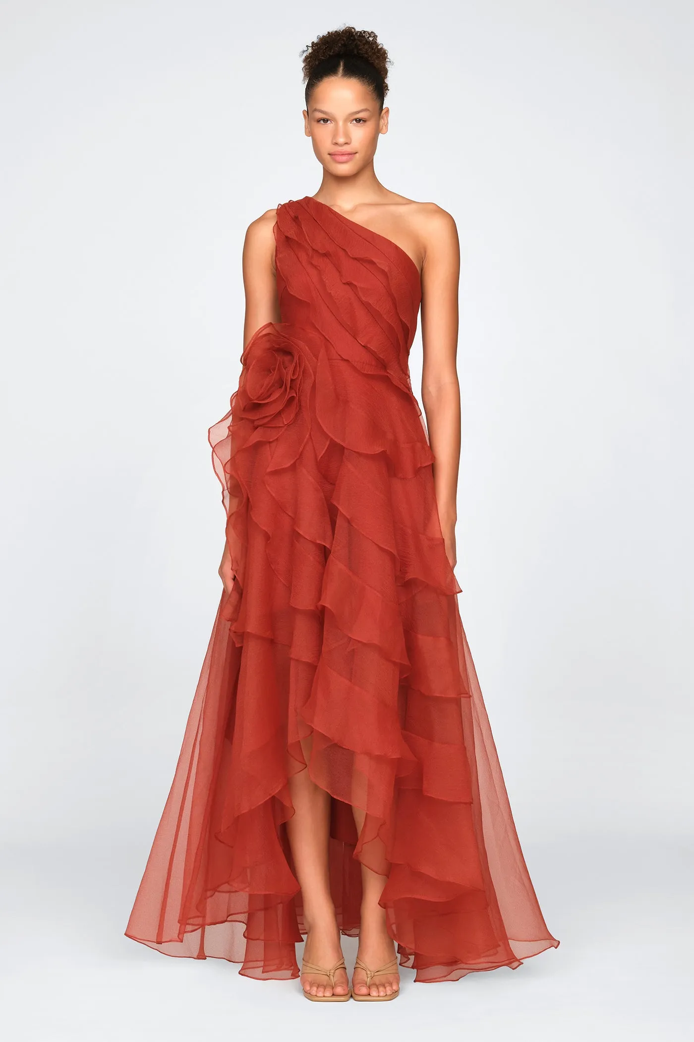 Daniella Tiered Ruffle Gown sold by Theia