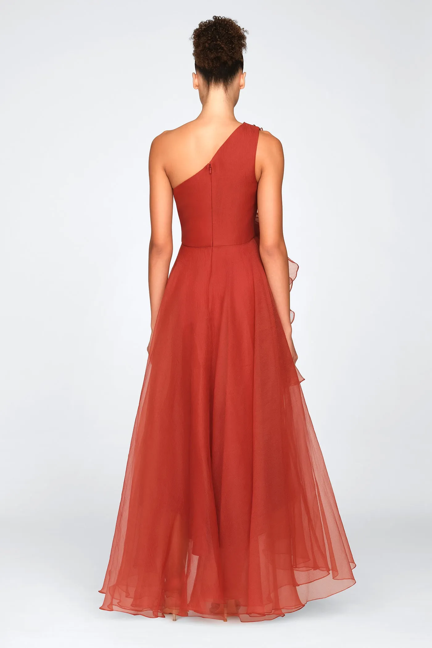 Daniella Tiered Ruffle Gown sold by Theia product image thumbnail 2