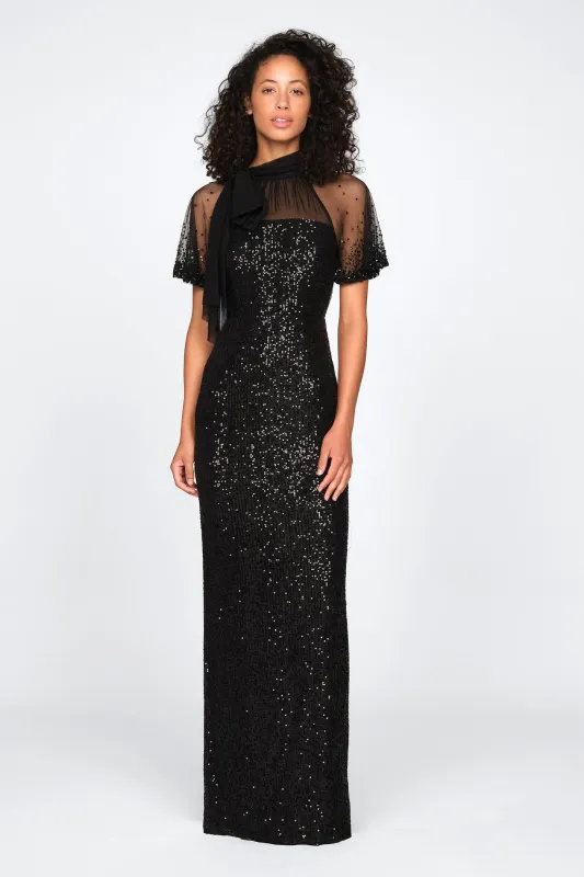 Violette Neck Tie Gown sold by Theia