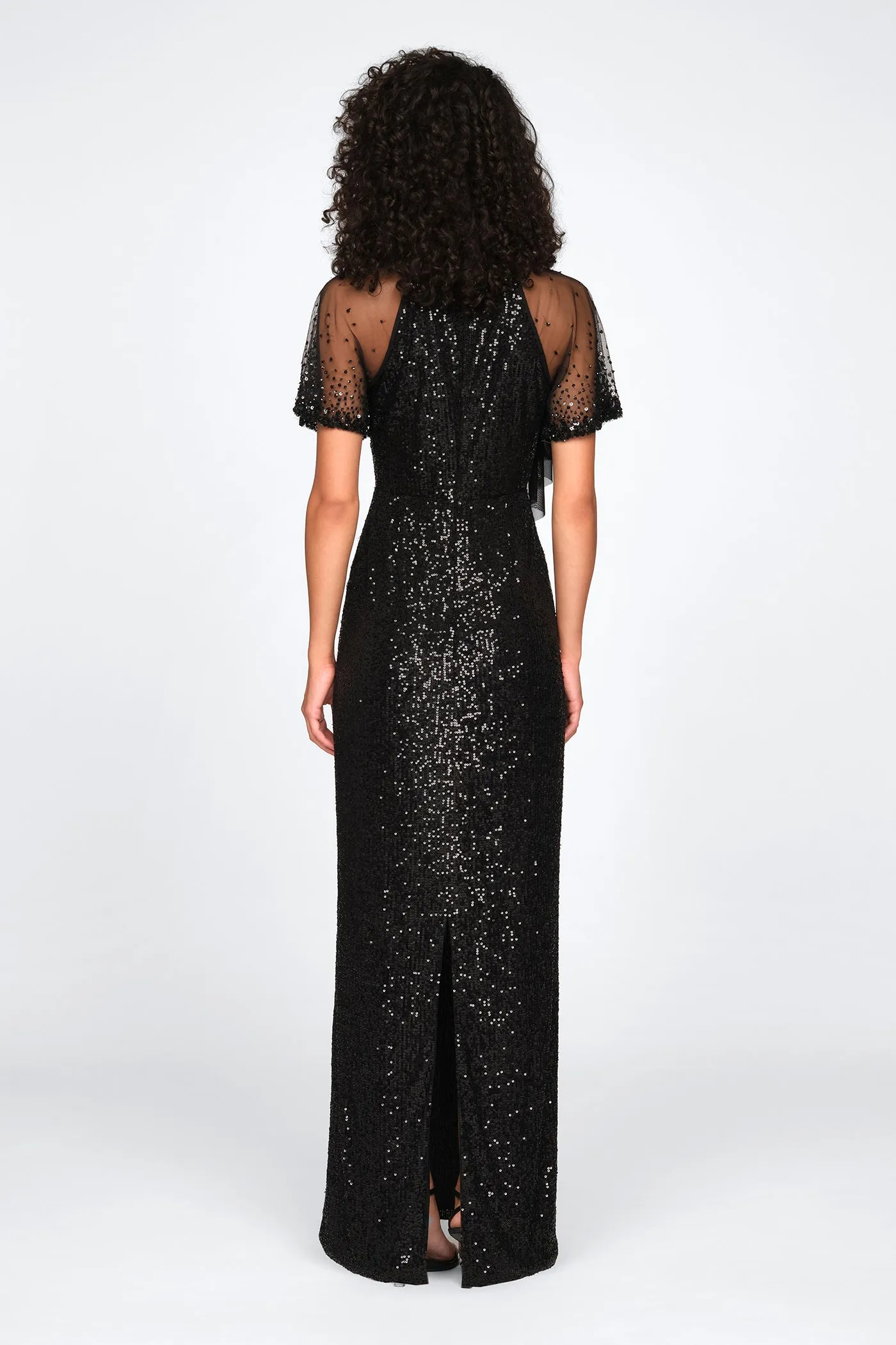 Violette Neck Tie Gown sold by Theia product image thumbnail 2