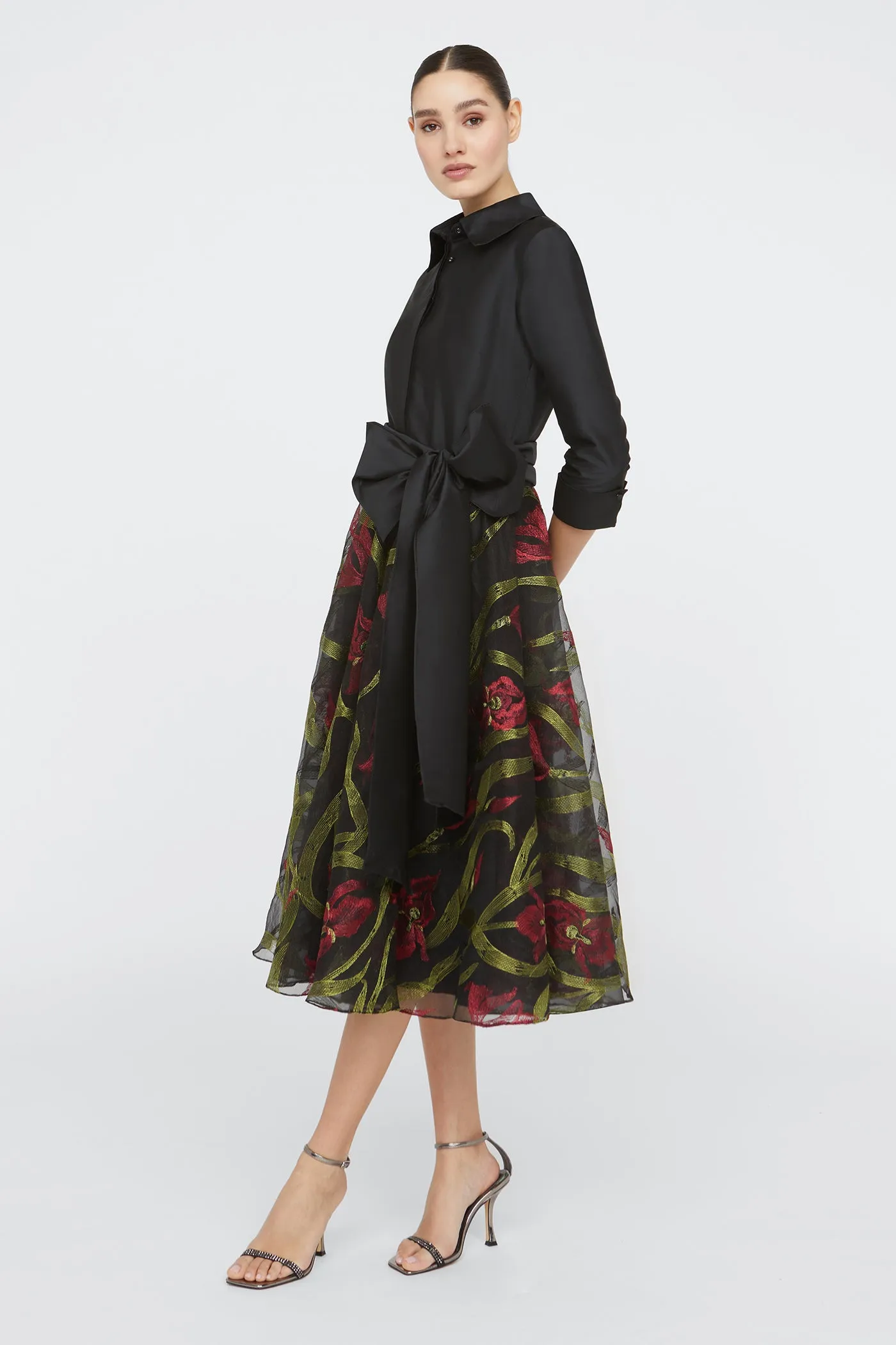 Azura Shirt Dress sold by Theia product image thumbnail 3