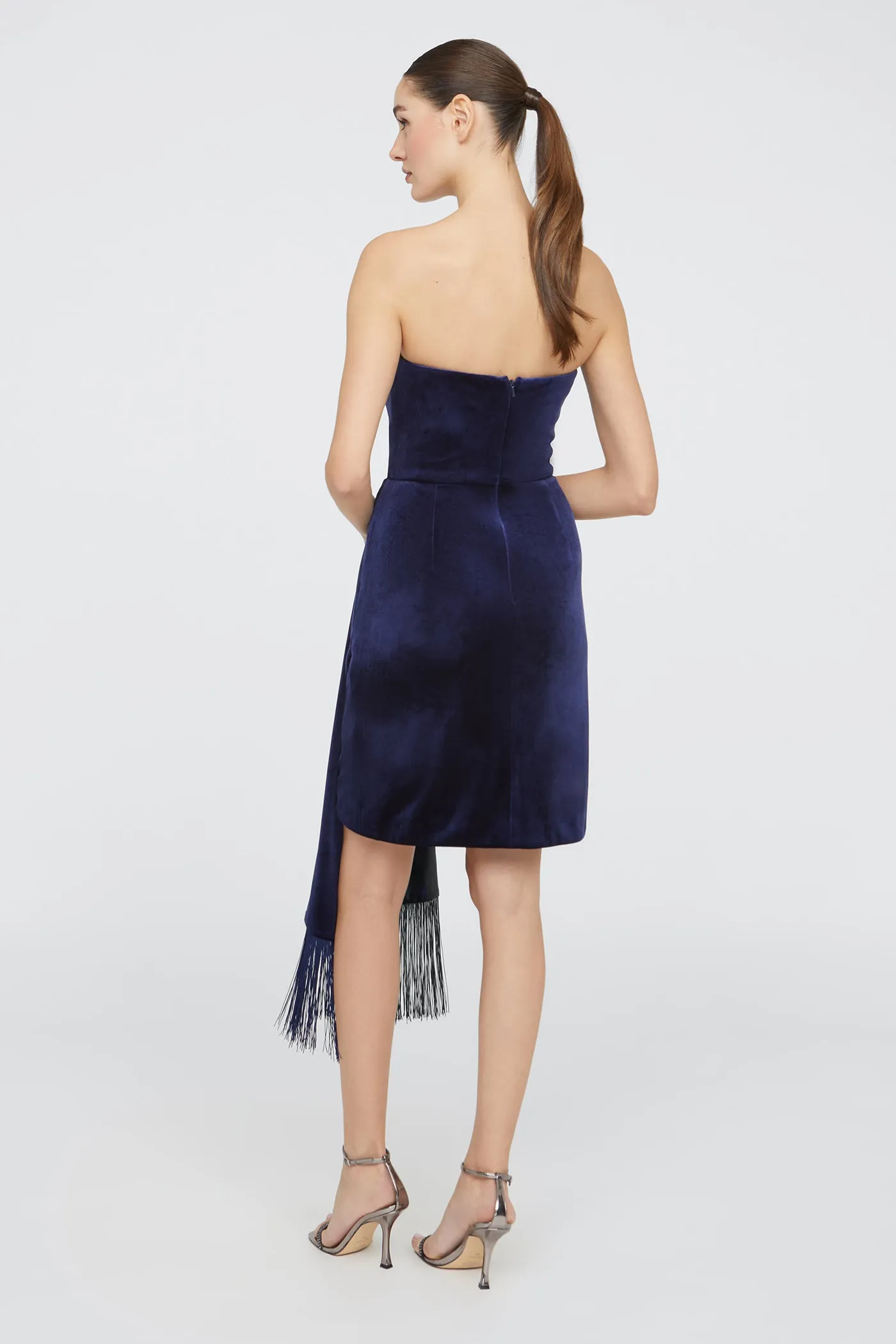 Ursula Strapless Velvet Dress sold by Theia product image thumbnail 2